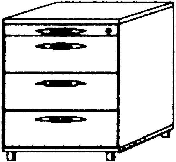 Produktbild kaiserkraft Rollcontainer (42.5 x 58 x 59 cm)