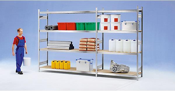 Produktbild kaiserkraft Grossfach-Steckregal mit Spanplatten