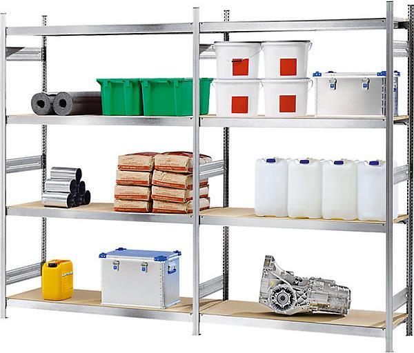 Produktbild kaiserkraft Grossfach-Steckregal mit Spanplatten
