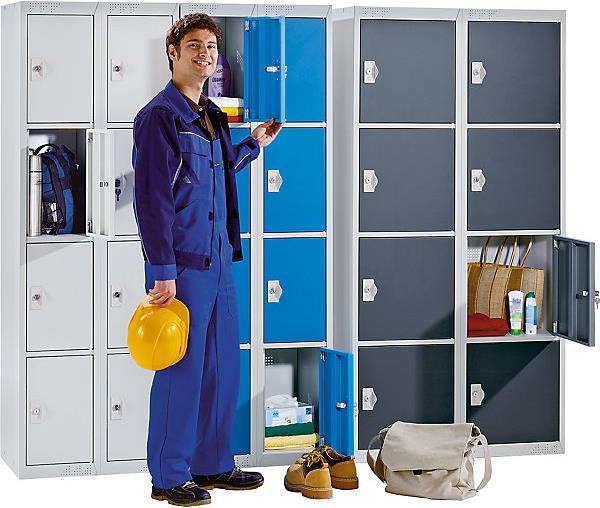 Image du produit kaiserkraft Armoire à casiers avec 4 casiers individuels (45 cm, 180 cm)