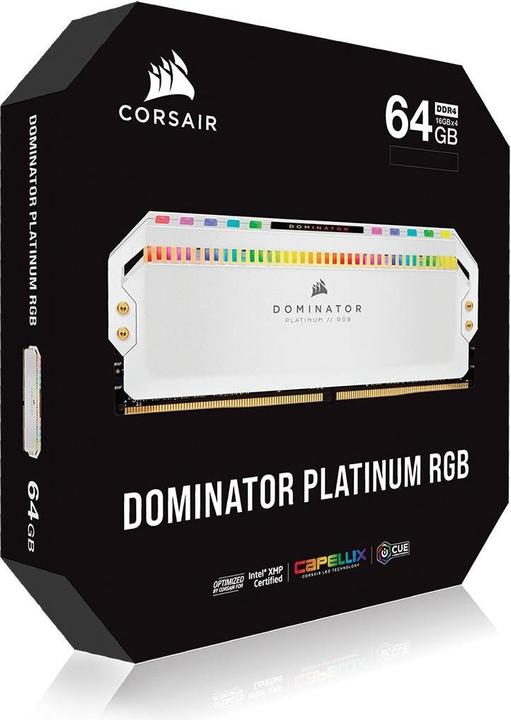 Produktbild Corsair Dominator Platinum RGB (4 x 16GB, 3600 MHz, DDR4-RAM, DIMM)