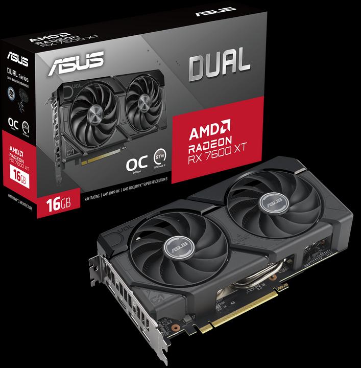 Image du produit ASUS Carte graphique Dual Radeon RX 7600 XT OC - 16 Go GDDR6, 1x HDMI, 3x DP (16 Go)