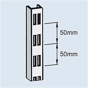 kaiserkraft Wall shelf perforated rail