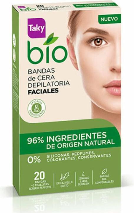 Produktbild Taky BIO NATURAL 0% bandas de cera faciales depilatorias 20 uds (20 x)