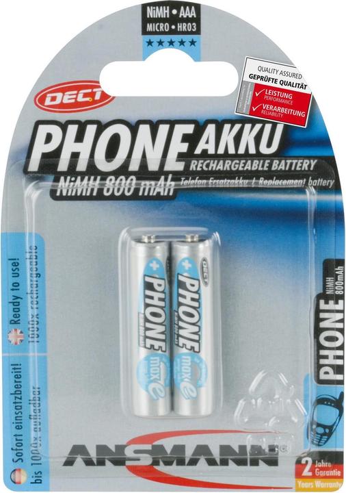 Ansmann AAA (2 pz., AAA, 800.80 mAh)