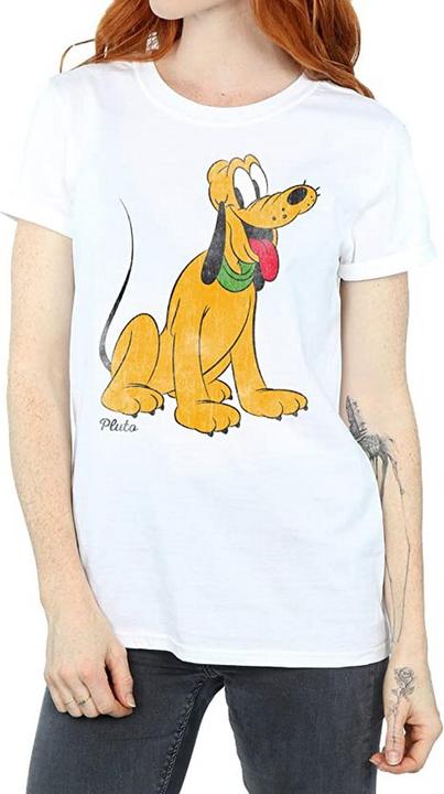 Actual product image Disney Womens/Ladies Classic Pluto Cotton Boyfriend T-Shirt (M)