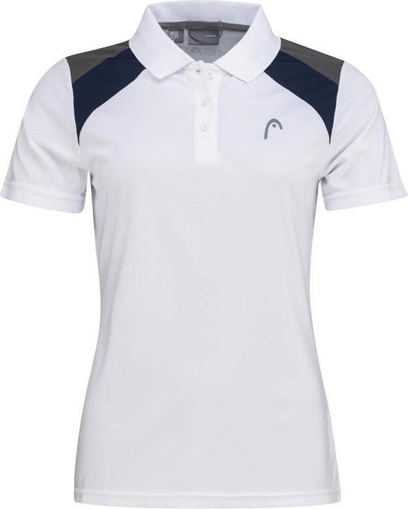Head Club Tech Polo Shirt W weiss/dunkelblau
