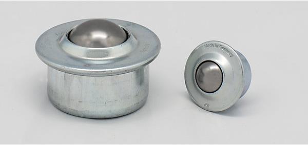 Image du produit kaiserkraft Roulette à billes avec boîtier et collier en tôle d'acier