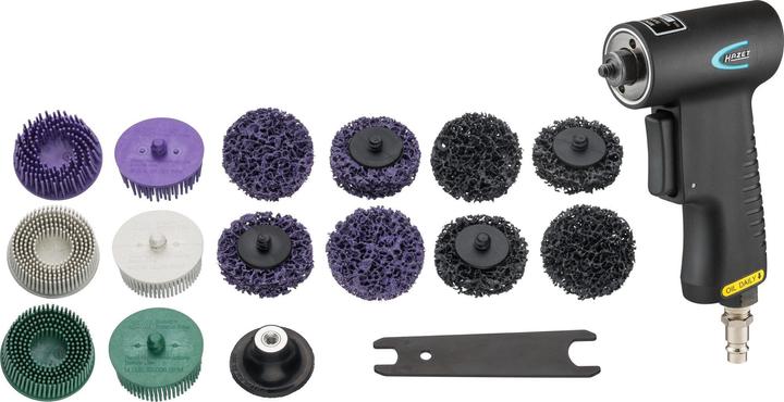 Actual product image HAZET Bristle grinder set 9033-11/17 ∙ Number of tools: 17 (Cut-off machine, 224 W)