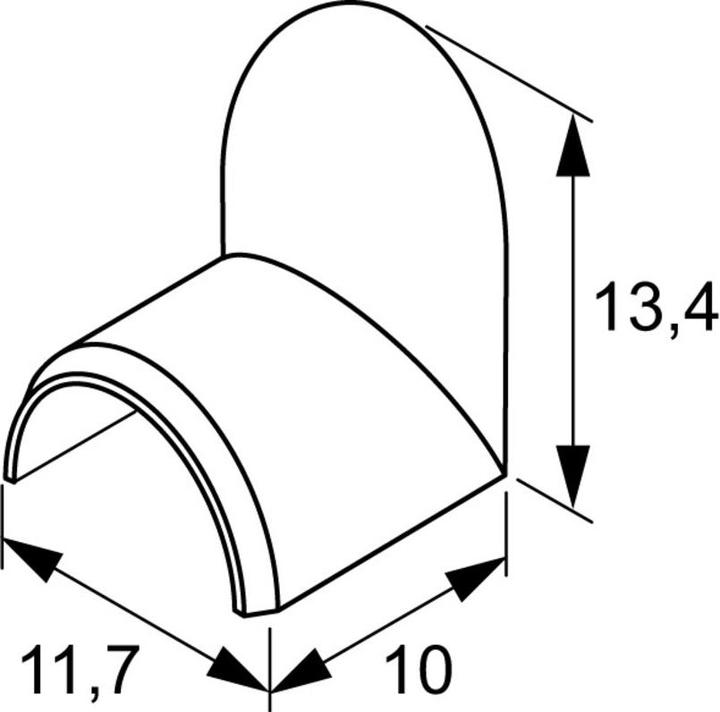Actual product image L&S Lochabdeckung für Kabelkanal, 10 St. sch (Cable hole, 1 cm)