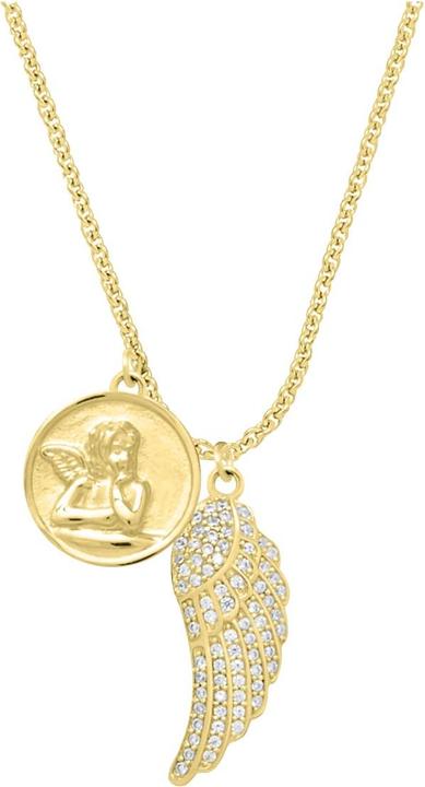 Immagine prodotto Candy Collana Angelo, argento 925, placcato oro (Placcato oro 18k, Argento 925, 42 - 45 cm)