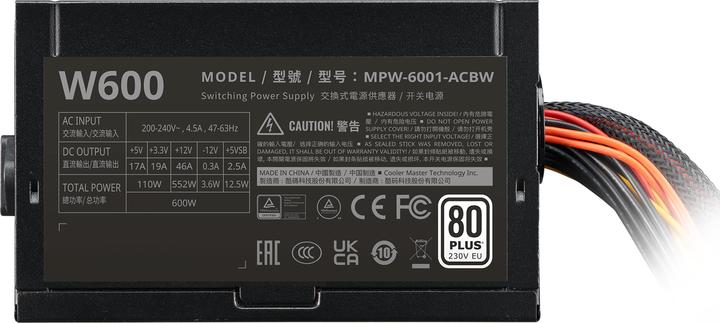 Image du produit Cooler Master Bloc d'alimentation CoolerMaster 600W Elite NEX W600 (600 W)