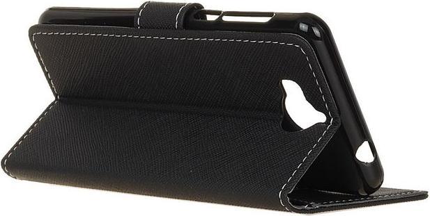 Produktbild MU Classic Leder Hülle mit Kreuzmuster (Huawei Y6 (2017), Huawei Y5 (2017))