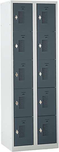 Immagine prodotto eurokraft basic Armadietto con perno girevole per lucchetto, 10 scomparti (60 cm, 180 cm)
