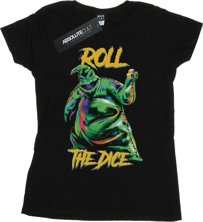 Actual product image Disney Womens/Ladies Nightmare Before Christmas Oogie Boogie Dice Cotton T-Shirt (S)