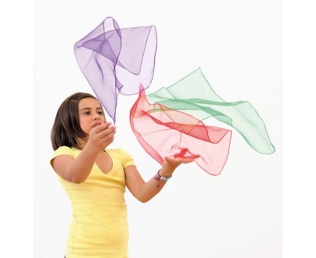 Actual product image Betzold 10 chiffon scarves in 10 colours