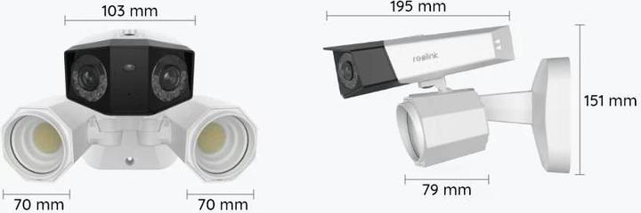 Actual product image Reolink Floodlight F750P 4K camera (4608 x 1728 pixels)