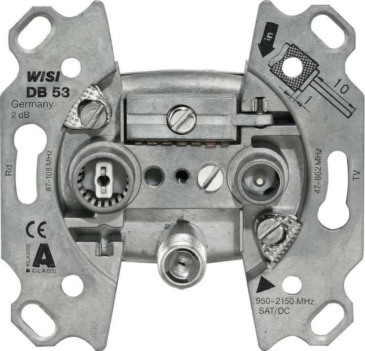 Image du produit WISI DB 53 coaxial argent Prise (2 dB, Prise antenne)