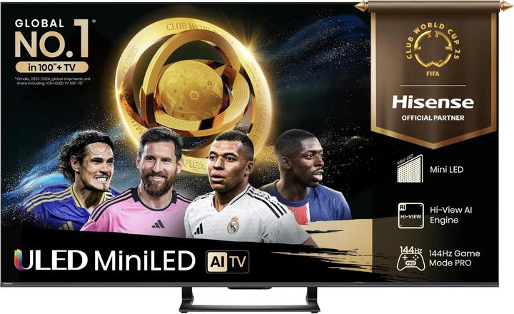 Image du produit Hisense TV 55U7Q sw Mini TV LED ULED UHD,Multituner,120Hz,Smart,D.Vision,HDR (55", U7QF, LED, DHU, 2025)