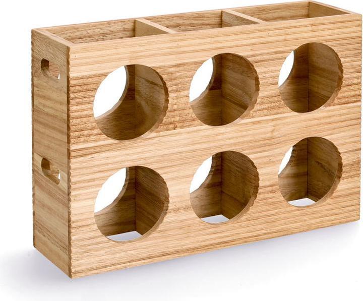 Zeller Present Weinregal "Stripes", für 6 Flaschen, Gummibaum