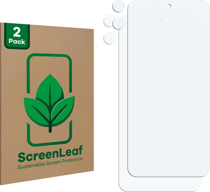 Actual product image ScreenLeaf Protective film sustainable screen protector screen protector film clear transparent (2 Piece, Nothing CMF Phone 1)