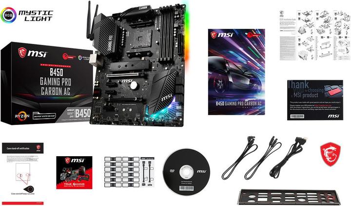 Immagine prodotto MSI B450 Gaming Pro Carbon AC (AM4, AMD B450, ATX)