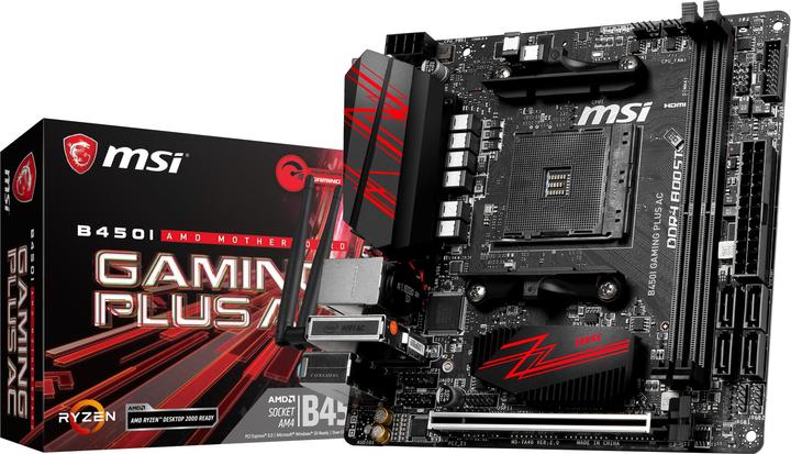 Produktbild MSI B450I Gaming Plus AC (AM4, AMD B450, Mini-ITX)