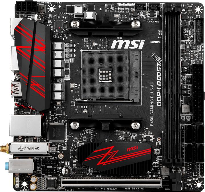Produktbild MSI B450I Gaming Plus AC (AM4, AMD B450, Mini-ITX)