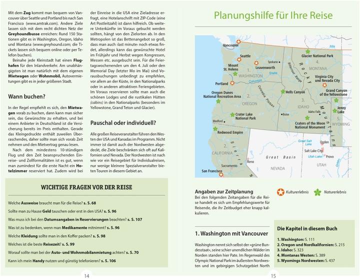 Produktbild Reise-Handbuch Reiseführer USA, Der Nordwesten (Deutsch, Susanne Satzer, 2023)