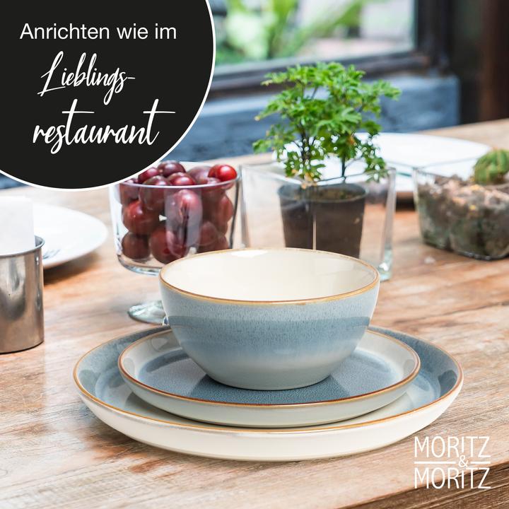 Image du produit Moritz & Moritz Tarento 48tlg Geschirr Set für 12 Personen - Blau (48 pièce(s))