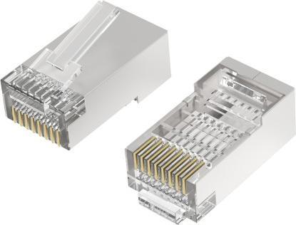 Produktbild Hama Netzwerkstecker, CAT-6a, 10 Gbit/s, geschirmt, 10 Stück (Netzwerkkabel Stecker)