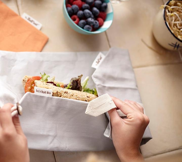 Actual product image Roll'Eat Lunch Bag BocnRoll BIO Grey