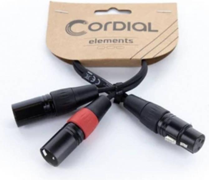 Actual product image Cordial EY 0,3 FMM XLR Y-Adapter (1x XLR-Buchse 3 polig - 2x XLR-Stecker 3 polig (0.30 m)