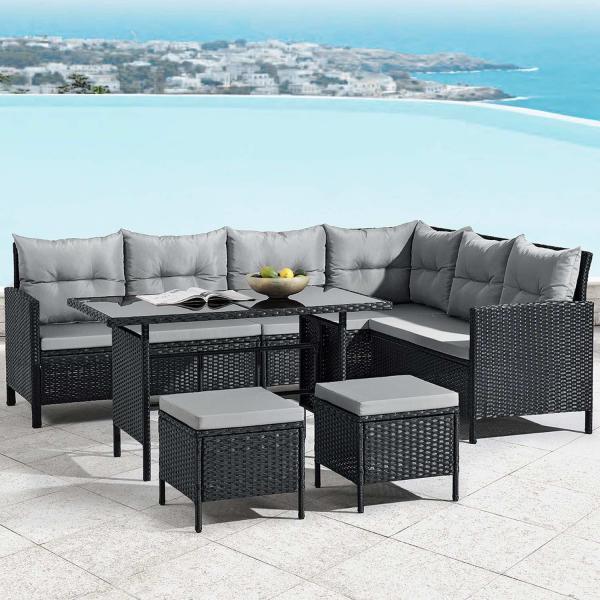 Image du produit Juskys Lounge Manacor Poly rotin