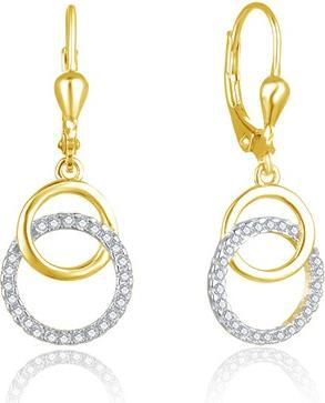 Produktbild Beneto Stylish gold-plated earrings with zircons AGUC2707-RHG (L)