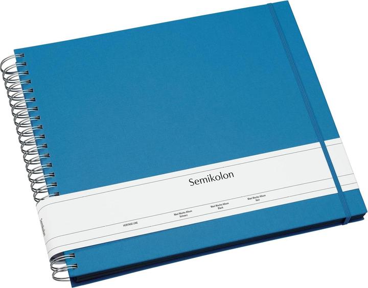 Image du produit Semikolon Album photo Maxi Mucho 34.5 x 30 cm bleu, pages noires (10 x 15 cm, 9 x 13 cm)