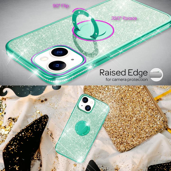 Produktbild Nalia Ring Glitzer Silikon Hülle (Apple iPhone 13)