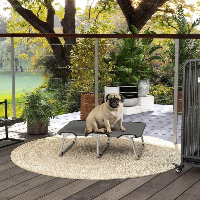 Actual product image Swisshandel24 Dog bed, foldable, robust & comfortable, up to 10kg, 71x58x20cm, grey (Dog)