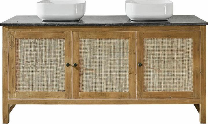 Image du produit Loberon Meuble double vasque Jovelle marron