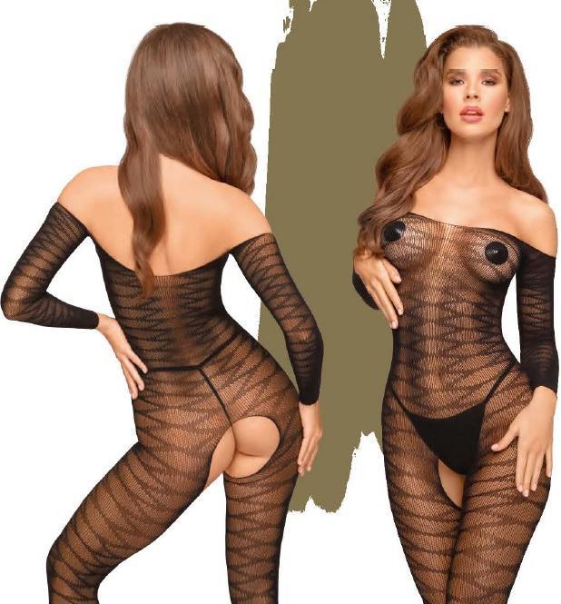 Produktbild Penthouse Lingerie Dreamy diva - Sheer bodystocking with open crotch - black (M/L)