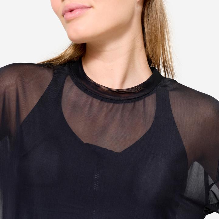 Actual product image Domyos T-Shirt Damen Netz locker - schwarz (XS)