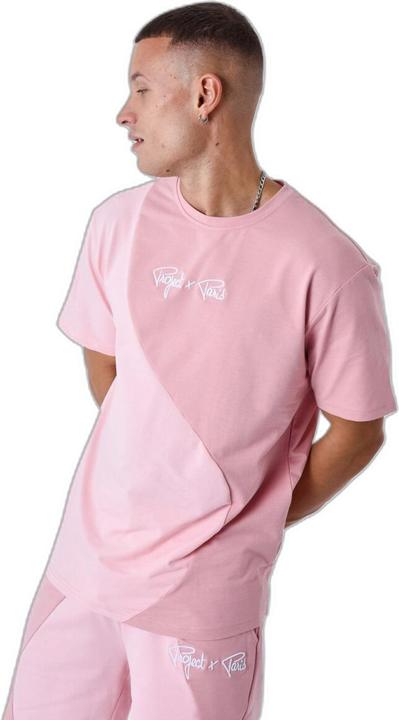Produktbild Project X Paris zweifarbiges t-shirt i wellenstil (M)