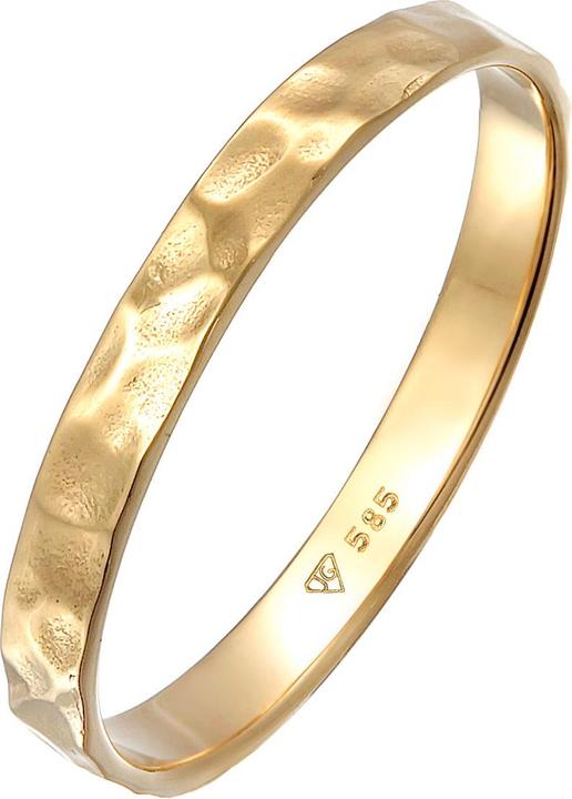 Elli PREMIUM Ring Bandring Freundschaftsring Ehering 585er Gelbgold