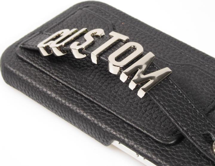 Image du produit PhoneLook Coque Personnalisée cuir sur mesure avec lettrage argent + lanière et compartiment carte (Apple iPhone 15 Pro)