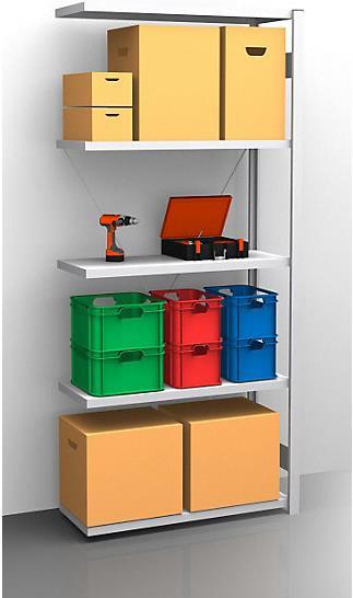 Image du produit eurokraft pro Rayonnage emboîtable à tablettes, galvanisé