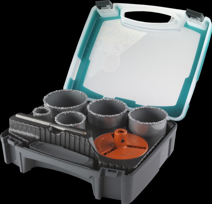 Actual product image wolfcraft wolfcraft 1 Bohrkranz-Set ø33,53,68,73,83mm (33, 53, 68, 73, 83 mm)