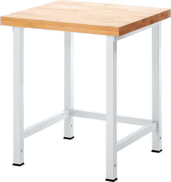 Image du produit eurokraft pro Table de travail, réglable en hauteur, avec plateau en hêtre massif (125 cm, 70 cm)