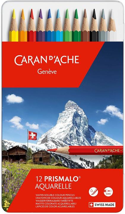 Caran d'Ache Prismalo Aquarelle Metallschachtel (Multicolore, 12 x)