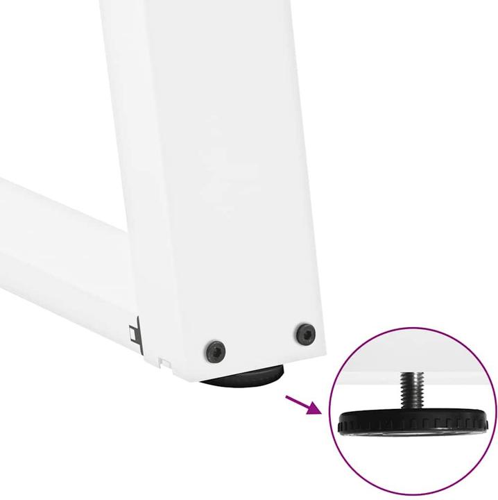 Immagine prodotto VidaXL Gambe del tavolo da pranzo a U 2 pz. Acciaio bianco 100x(72-73) cm