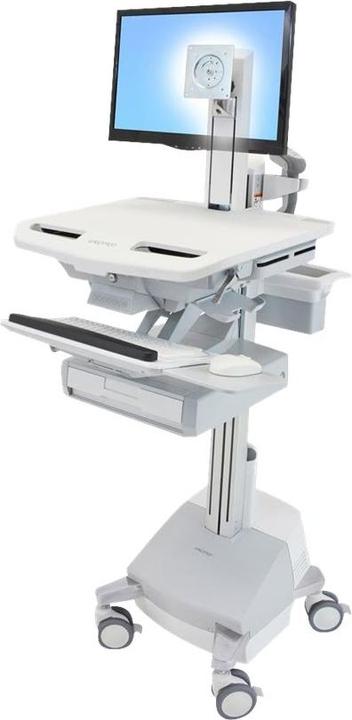 Actual product image Ergotron Trolley for LCD display / PC equipment - medical - aluminum, galvanized steel